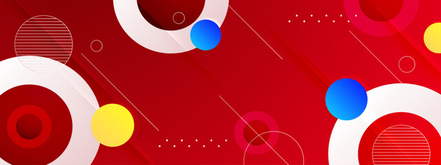 Obraz premium Modern Abstract geometric colorful banner template