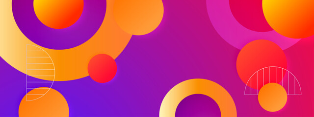 Modern abstract banners with flat design