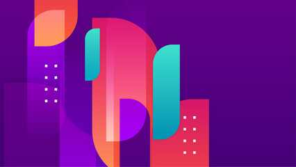 Obraz premium vector colorful flat design simple geometric elements