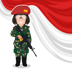 cute army character cartoon