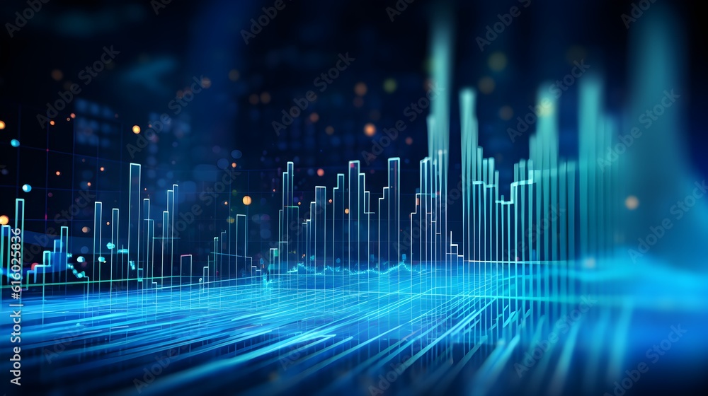 Poster digital technology analysis graphic data background generated ai