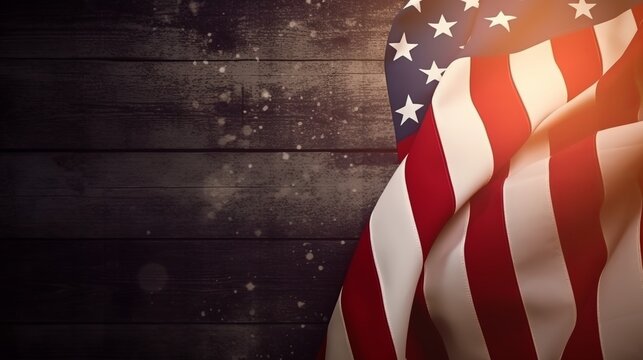 USA flag background design for independence, veterans, labor, memorial day, army birthday, Generative Ai