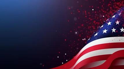 Fotobehang USA flag background design for independence, veterans, labor, memorial day, army birthday, Generative Ai © Deep Ai Generation