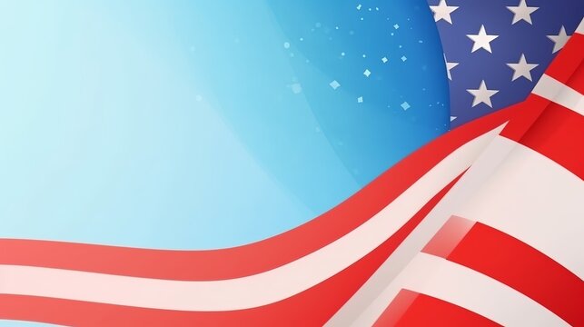 USA flag background design for independence, veterans, labor, memorial day, army birthday, Generative Ai