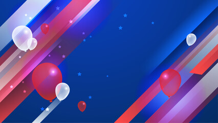 vector american flag in abstract background