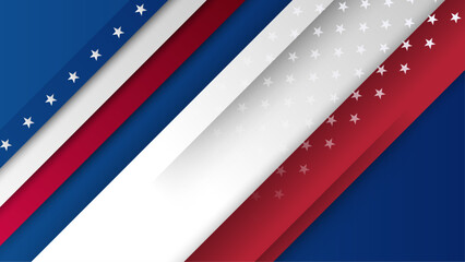 Fototapeta premium vector realistic 4th of july - independence day illustration