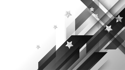 vector grayscale gradient 4th of july independence day illustration