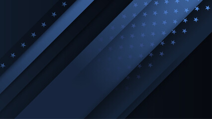 vector dark blue gradient usa memorial day illustration