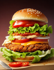 hamburger on a plate