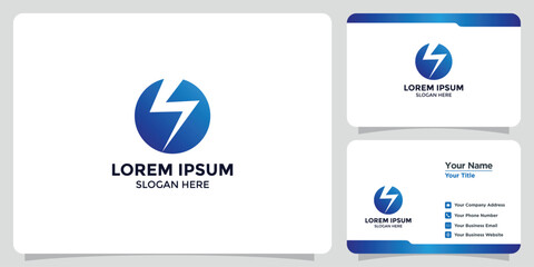 energy design logo and business card