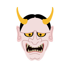 般若のお面のベクターイラスト