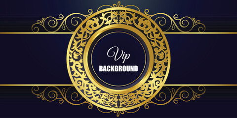 Collection Of Design Elements,Labels,Icon,Frames, For Packaging,Design Of Luxury Products.For Perfume,Soap,Wine, Lotion.Made With Made With Golden Foil.Isolated On Blue Background