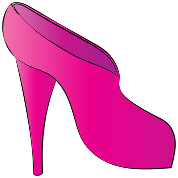 Pink High Heel Shoe Clipart