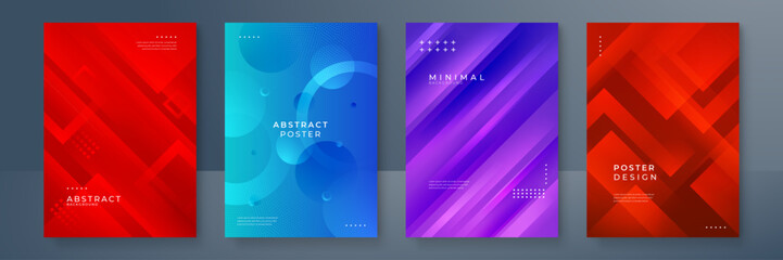 vector abstract business flyer with colorful style
