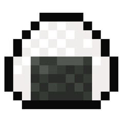 Pixel art original onigiri icon.