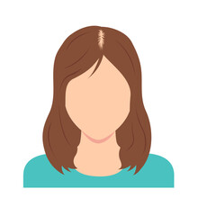 Female Androgenetic Alopecia vector illustration