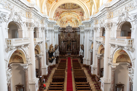 Inside the monastery of St. Florian in Upper Austria
