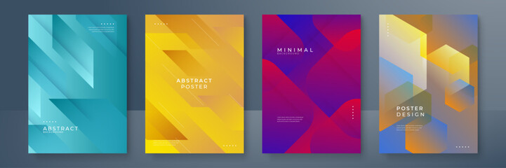 Abstract colorful background with 3d modern trendy fresh color for presentation design, flyer, social media cover, web banner, tech banner