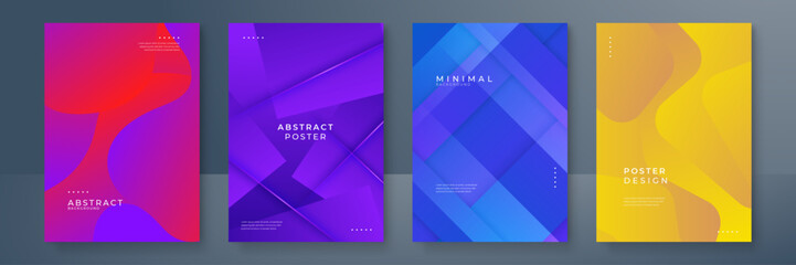 Minimal colorful geometric shapes abstract modern background design. Design for poster, template on web, backdrop, banner, brochure, website, flyer, landing page, and presentation.
