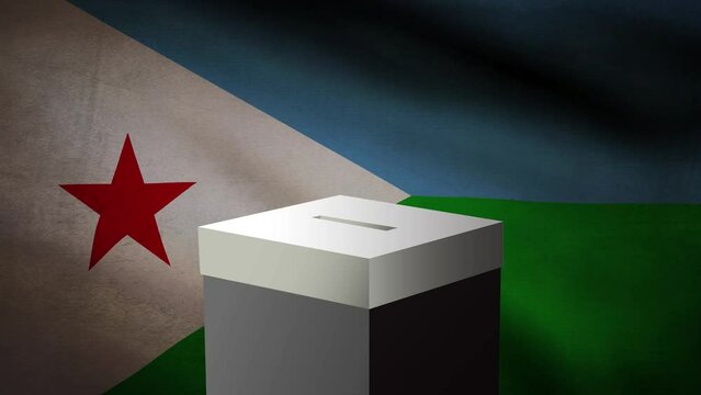 Casting vote into the ballot box during Djibouti election