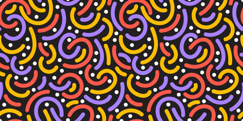 Abstract shapes modern pattern design. Hand drawn vector illustration. Trendy organic seamless pattern design