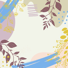 Colorful abstract Spring art templates. Suitable for social media posts, mobile apps, banners design and web. Vector illustration backgrounds.