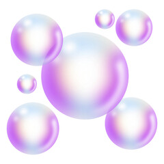 Color Transparent Bubbles soap background