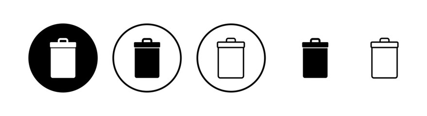Trash icons set. trash can icon. Delete icon vector