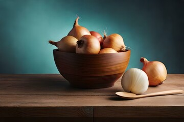 onions on a table