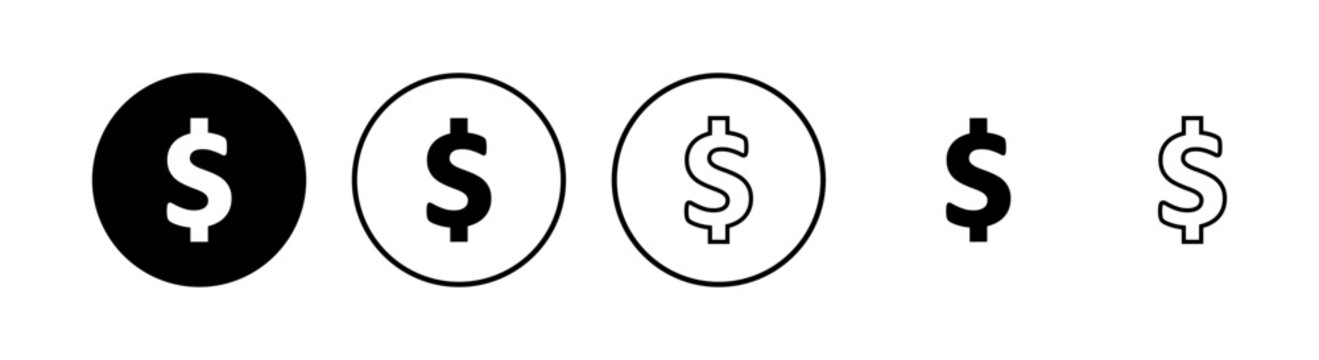 Money icons set. Money vector icon. Dollar icon