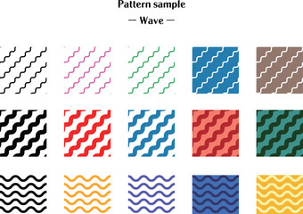 ウェーブ-カラーサンプルセット／Wave Pattern - Color Sample Set