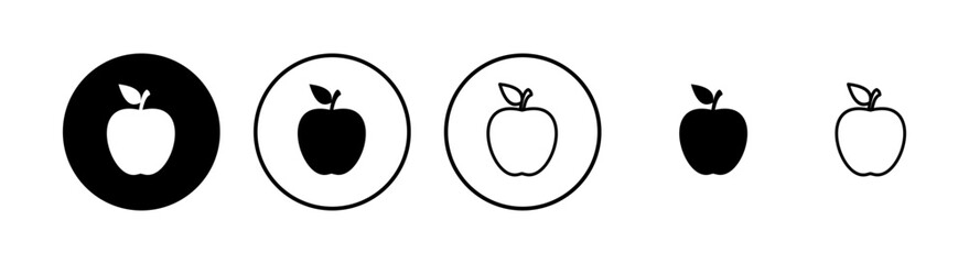 Apple icons set. Apple vector icon