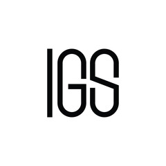 IGS simple monogram vector logo. Logo for brand, event, personal, business, and company.
