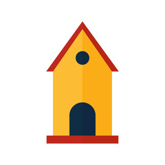 small house illustration of dog house isolated on white background using vector illustration art 