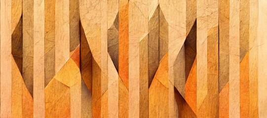 Wood pattern. abstract geometric wooden design. Generative AI	