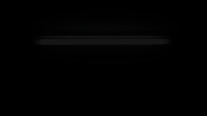 A neon light tube on the ceiling of a dark basement, casting an eerie glow, flickering, fading in and out, seemingly influenced by a turbulent electrical current or a supernatural force. - Powered by Adobe