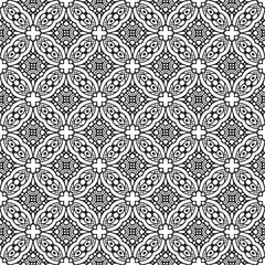 Mandala. round ornament pattern. vintage decorative elements. Elegant Arabian black and white seamless ornament, raster graphics.