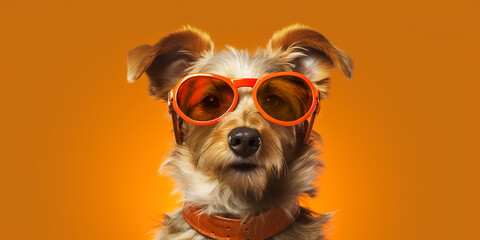 Hund mit Sonnenbrille KI