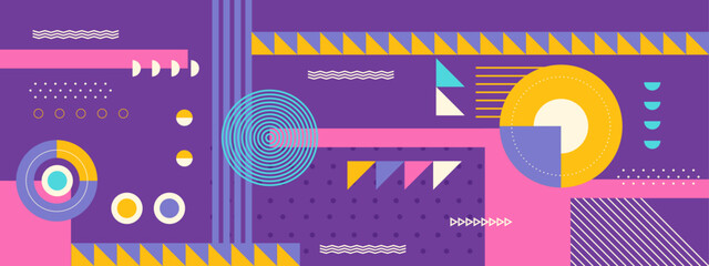 Vector geometry minimalist artwork poster with simple shape and figure abstract vector pattern design in scandinavian