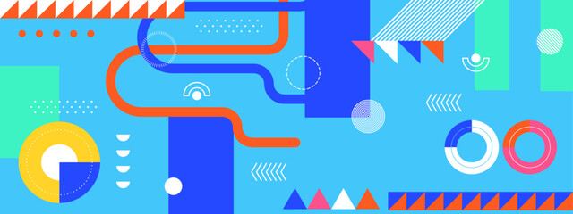 Geometric Mid Century Abstract Vector Pattern