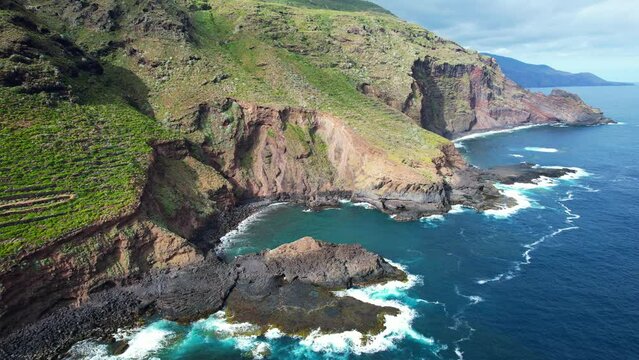 La Fajana, La Palma in the Canary Islands - Volcanic coastline of the beautiful Island of la Palma in the Canaries, Spain