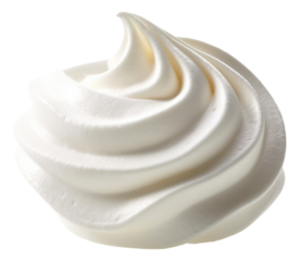 Whipped cream swirl isolated.