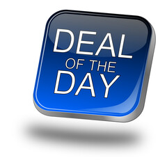 Deal of the Day Button - 3D illustration - 616047268