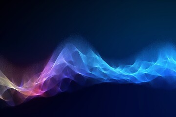 複雑な波形と青と紫のグラデーション：AI作品
