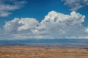 Fototapeta na wymiar Landscape and thunderstorm clouds in Arizona