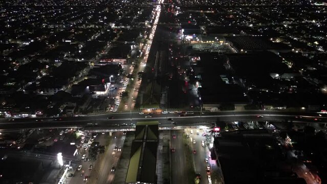 Aerial view, exploring ecatepec Mexico City backdrop