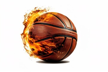 basketball isolated on white background. generated by AI.