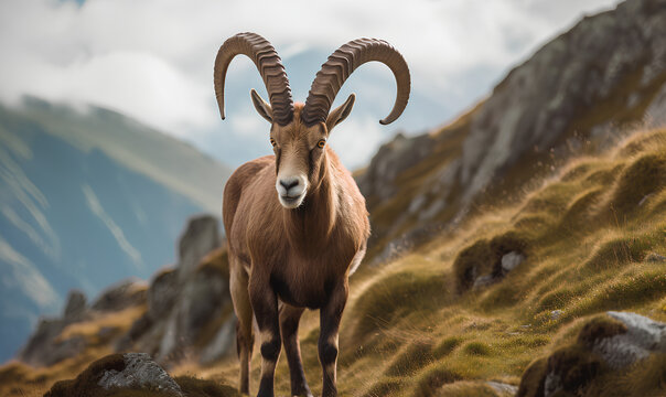 The Pyrenean Ibex - A Digital Rendition of a Majestic Species