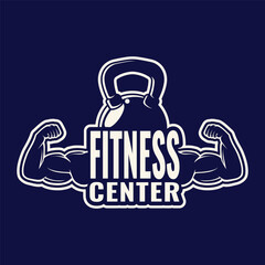 Set of Fitness Logo Retro Style. Good For Fitness Logo, Gym Logo. Template for sport icon, symbol, logo or other branding. Modern retro illustration.