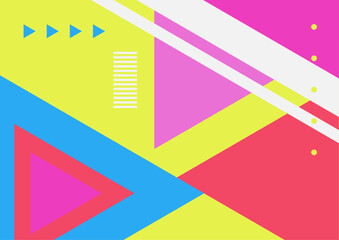 Vector abstract classic concept colorful poster template